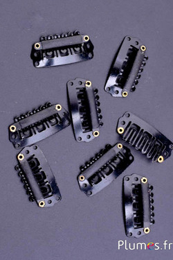 Clip - 28 mm x 10 mm - noir